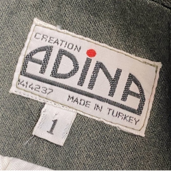 Adina Grey Green Embroidered Blazer M - Picture 5 of 14